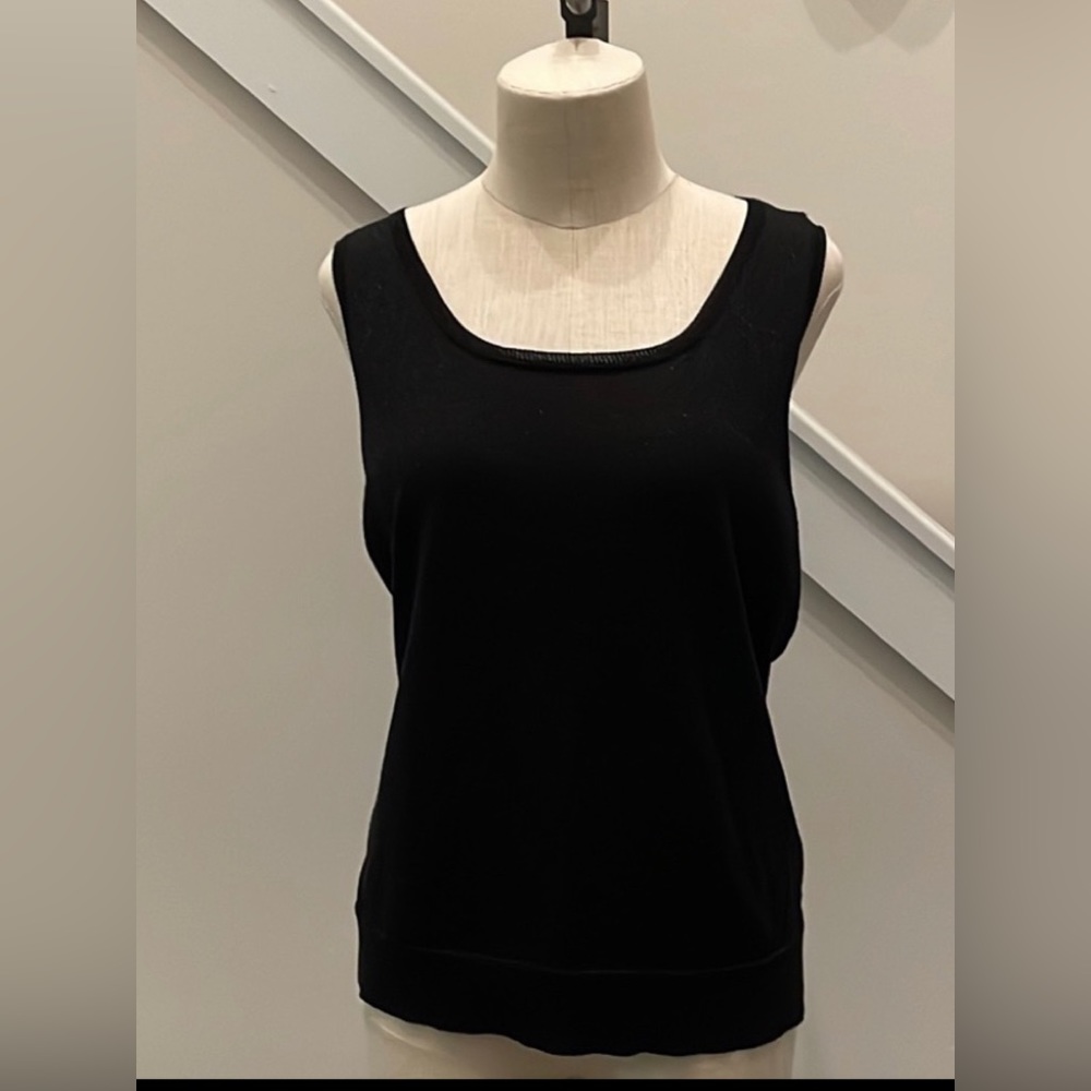 Charter Club Black shimmer sweater shell-Size XL-NWOT